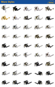 Serrures tubulaires RHETECH pour la sécurité et la confidentialité, noir mat, or, argent, carrées, portables, robustes, pour portes <span class=keywords><strong>de</strong></span> salle <span class=keywords><strong>de</strong></span> bain, avec poignée à levier - Product Image 5