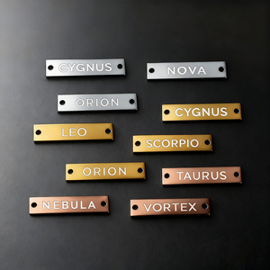 Chuyên nghiệp tùy chỉnh-thực hiện thân thiện với môi kim loại khâu dấu hiệu Hợp kim kẽm tên nơi quần áo nhãn hành lý 3D dập nổi hàng may mặc Logo - Product Image 6