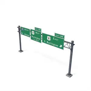 Outdoor Metal Reflective Sign Board Traffic Gantry Roadway Galvanized Expressway Highway Sign Stands