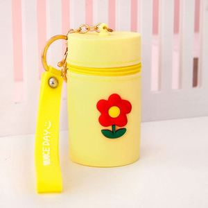 Monedero de Cuero para Mujer, Estilo Moderno, Mini, con Cierre, Redondo, Personalizado, de Lujo, con Llavero - Product Image 4