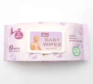 Toalhetes descartáveis para bebês, 80 peças de toalhetes molhados para uso do bebê