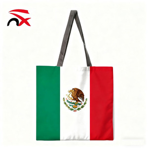 Suministro de bolsos de lona personalizados, asas largas, 35*40cm, algodón, EE. UU., Canadá, México, <span class=keywords><strong>España</strong></span>, bandera, <span class=keywords><strong>bolsa</strong></span> de mano para actividades - Product Image 5