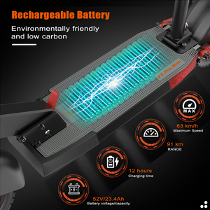 Xe Scooter điện gấp gọn công suất cao 1100W dành cho người lớn, tầm hoạt động 91KM, tốc độ 63KM/H, pin 52V 23.4Ah, KUGOO F3 <span class=keywords><strong>Pro</strong></span> Max - Product Image 2