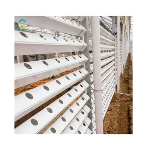 Canal de 100x100 Nft, tamaño personalizado, plantación cuadrada hidropónica, tubo de PVC, Canal Nft de 100x100mm para cultivar fresas, lechugas