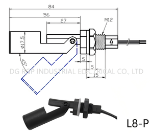 Kunststoff PP 24V Wasserstand Kraftstoff Flüssig öltank seitlich montierte Schwimmerkugel-Durchfluss schalter zur Messung des Flüssigkeits stands des Kessels - Product Image 3