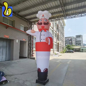 Popular Tipo de bailarina de aire, bailarina de <span class=keywords><strong>cielo</strong></span> de cocinero inflable promocional para restaurante, impresión personalizada - Product Image 3