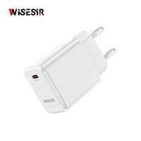 WISESIR 20W PD 3.0 GaN Pengisi Daya Cepat USB Tipe-C dengan Perlindungan OTP
