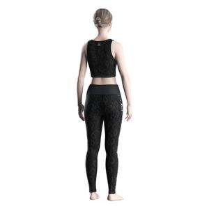 Ensemble d'entraînement pour femmes, coupe ajustée, haut court et leggings de compression avec ceinture souple et coutures renforcées pour le fitness - Product Image 6