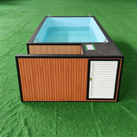 Piscine modulaire préfabriquée de luxe en acier durable, design moderne pour appartement, parc, utilisation en extérieur