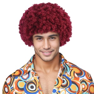 วิกผมสไตล์ยุโรปอเมริกันแบบแอฟโฟร ทนความร้อนสูง ทรงผมสั้นหยิกยุค 70 ผลิตด้วยเครื่องจักร สำหรับส่งออกข้ามพรมแดน - Product Image 5