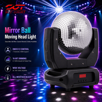Projecteur à tête mobile avec boule miroir à facettes en verre CH7 DMX512, fonction maître-esclave, activé par le son, en veille, 12,28W, fonctionnement automatique, 5,6KG, pour salon