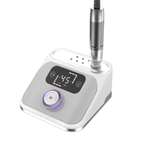 Machine à ongles professionnelle en gros pour distributeurs de salons, emballage personnalisé, 45 000 tr/min, directement de l'usine, avec finition en similicuir