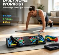 Tabla Compacta para Flexiones en Casa, 40x20x5cm, ABS TPR, Soporte Multifuncional para Entrenamiento de Pecho y Parte Superior del Cuerpo
