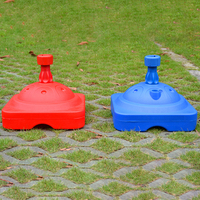 FEAMONT FM-FB16 Socle de drapeau en plastique PE bleu 8L pas cher 35x35x35CM léger 0,67KG pour agence de voyage