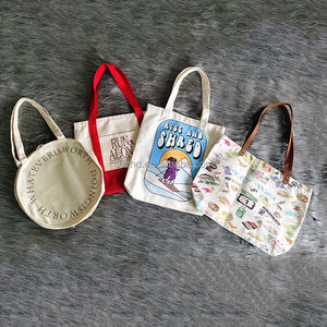 Sac fourre-tout à sangle de marque sérigraphie sac à provisions en toile de coton sac à provisions en toile de coton recyclé avec logo imprimé personnalisé fourre-tout à provisions pour le quotidien - Product Image 5