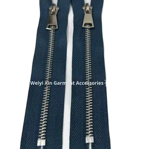 <span class=keywords><strong>Fermeture</strong></span> éclair en alliage de titane et d'aluminium électroplaqué # 5 fermetures éclair à glissière à extrémité fermée, plusieurs couleurs et tailles, textile de maison, glissière platine - Product Image 5