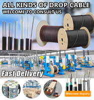 Kabel Optik Berlapis Baja Single Mode untuk Saluran Udara Harga Pabrik 2 4 6 8 12 16 24 Core Kabel Fiber Optik Luar Ruangan