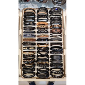 DAFNI BIG PAZAR Modèle N° 19 Ensemble de bracelets pour hommes en spandex perlé, 20 pièces, styles assortis pour un usage quotidien - Product Image 2