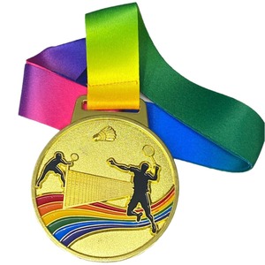 <b>Badminton</b> Medals 85g 7cm Zinc Alloy Engraved Durable For Competition - Product Image 3