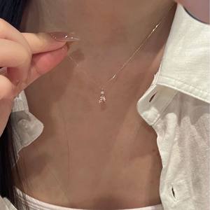 Collier en argent pur S925 d'inspiration française vintage, chaîne de clavicule en émail superposée à la mode, style luxe léger - Product Image 2