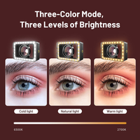 5X LED Magnifying Lamp / Mirror for HD 15X Glass Macro Lens with LED Fill Light Manual Focus for Mobile Phone Photography