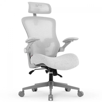 Chaise de bureau pivotante OEM personnalisable, grand confort, fonction de levage, fauteuil PC ergonomique réglable en maille grise