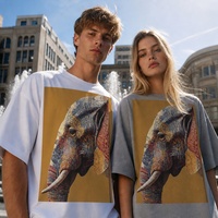 T-shirt Homme Personnalisé Grande Taille en Coton Imprimé Logo – Vente en Gros, Coupe Ample, Grandes Tailles et Longueurs