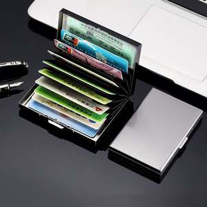 YS976 Stainless Steel RFID Credit <b>Card</b> Holder Credit <b>Card</b> Wallet <b>Protector</b> RFID Metal Credit <b>Card</b> Case for Women or Men - Product Image 2