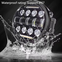 7 pouces 51W voiture LED travail lumière 13LED IP67 étanche LED projecteur brouillard conduite lampe pour Jeep camion voiture LED phare 6000K blanc