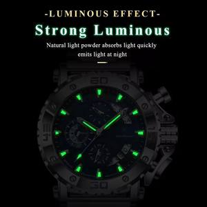 POEDAGAR 892 Fashion Watch For Men Calendar Luminous Waterproof Man <b>Clock</b> Male Chronograph Stainless Steel Men's Quartz Watch - Product Image 5