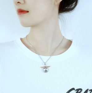 High Quality Men Jewelry Stainless Steel Angel Wing <b>Couple</b> Pendent <b>Necklace</b> for <b>Couple</b> Lover Eternal Titanium <b>Necklace</b> - Product Image 6