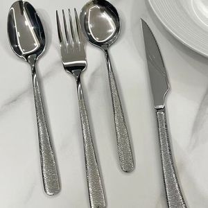 Western Cutlery Set Stainless Steel 304 Hammered Finish For Steak And Tableware - Product Image 2