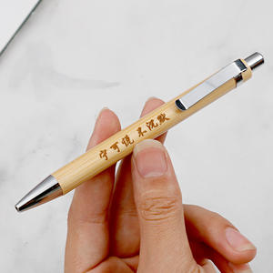 ปากกาลูกลื่นไม้ไผ่แกะสลักเลเซอร์สำหรับธุรกิจโรงเรียนสำนักงาน - Product Image 5