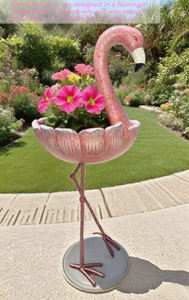 Grande bordure de jardin directe en résine <span class=keywords><strong>flamant</strong></span> <span class=keywords><strong>rose</strong></span> personnalisée pour la maison jardin ornement aménagement paysager champ - Product Image 4