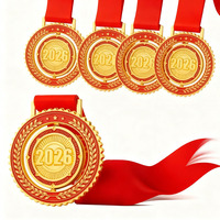Médailles personnalisées en alliage de zinc avec logo sportif, impression UV et gravure pour les finisseurs de marathon, cadeaux de bienvenue pour événements - Ruban durable
