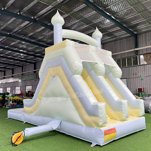Toboggan aquatique gonflable pas cher Castillo Inflable Pastel Bounce House Toboggan aquatique gonflable à double piste - Product Image 4