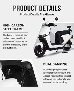 มอเตอร์ไซค์แข่งรุ่นใหม่ขายดี 3 สปีด ขับเคลื่อนด้วยแบตเตอรี่ 48v กำลังไฟ 800w 1000w 5000w สกู๊ตเตอร์สองล้อทรงพลัง ระบบดิสก์เบรก ประสิทธิภาพสูง - Product Image 2