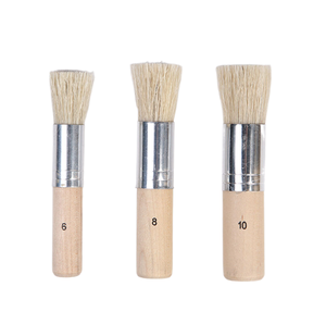 Gardez le sourire 3 pièces poils ronds manche en bois aquarelle <span class=keywords><strong>peinture</strong></span> <span class=keywords><strong>acrylique</strong></span> <span class=keywords><strong>peinture</strong></span> à l'huile plat <span class=keywords><strong>pinceau</strong></span> pour enfants pour débutant - Product Image 1