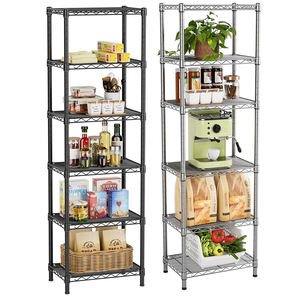 סיטונאי מותאם אישית קטן 6 צמיג מתכת מדף מתכוונן מדפים יחידת מדפים עבור cabnits מטבח - Product Image 1