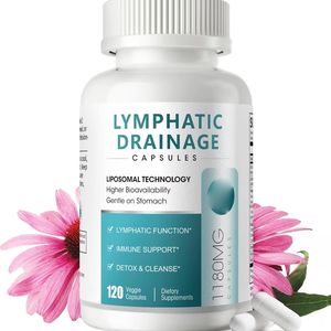 Compléments OEM de capsules de drainage lymphatique avec échinacée et glutathion liposomal pour le soutien du système lymphatique et l'équilibre du liquide hépatique - Product Image 1