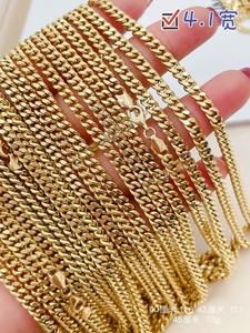 Chaîne cubaine en or massif 18 carats (Au750) – Véritable chaîne <span class=keywords><strong>gourmette</strong></span> en or – 1,7/2,1/3,1/4,2 mm – Longueur personnalisable pour hommes et femmes – Vente en gros - Product Image 3