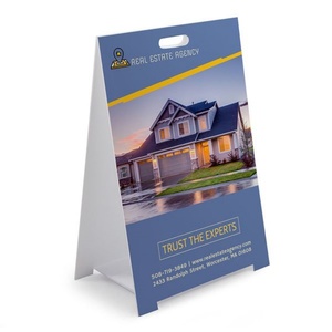Customized UV Print 24 X 36 Corrugated A-<b>Frame</b> Sign Double-Side Display Waterproof Plastic <b>Poster</b> Moving Yard Sign Stake NR - Product Image 4