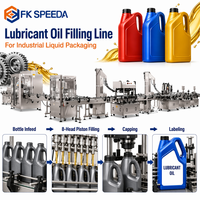 Machine de remplissage d'huile lubrifiante industrielle avec dosage à piston en ligne pour ligne de bouchage et d'étiquetage de bidons en PEHD