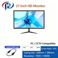 Monitor LCD FHD 27 Inci 1920*1080 HMI Input VGA Layar Desktop untuk PC CCTV Monitor Keamanan