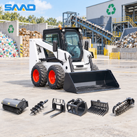 Pengiriman Gratis Suku Cadang Mini Skid Steer Loader Aksesoris 4 in 1 Bucket Hydro Bucket Trencher Backhoe Swing Digger