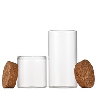 Bocaux en verre hermétiques pour la conservation des aliments avec bouchons en liège, pots de conservation en verre Mason avec couvercle en liège naturel pour la cuisine (vente en gros)