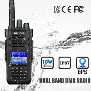 Ailunce Radio DMR Dual Band, IP67 tahan air CTCSS/DCS kode amatir Walkie Talkie HD1