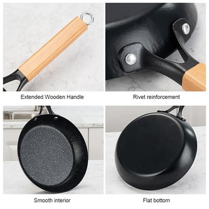 Utensilios de cocina personalizados <span class=keywords><strong>Sarten</strong></span> Ollas Sartén frita de hierro fundido Sartén antiadherente Panci Cocina Freír Olla Sartén de hierro - Product Image 5