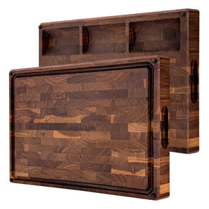 Оптовая продажа разделочных досок из бамбука, акации, бука, ореха, оливы, дуба, тика с лазерной гравировкой логотипа, с ручкой, для кухни, оптом - Product Image 1