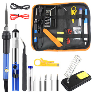 Ensemble de fer à souder 15 pièces, type stylo à température réglable avec sac à outils pour la réparation électronique - Product Image 1